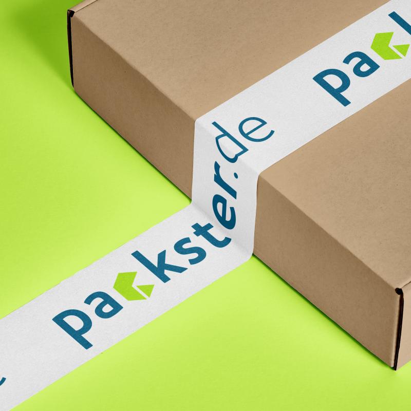 packster Logo Tape Box Mockup