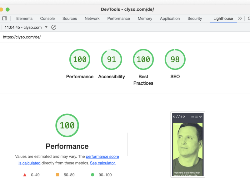 Clyso Webperformance