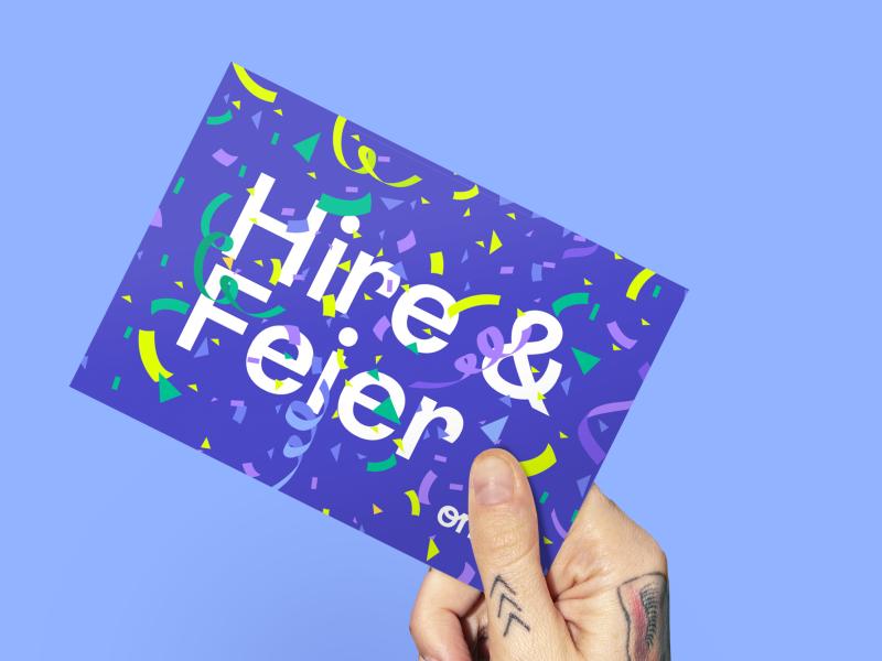 onlyfy Postkarte Hire & Feier
