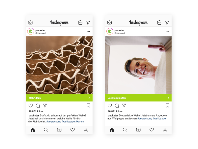 packster E-Commerce Webshop Instagram-Ads